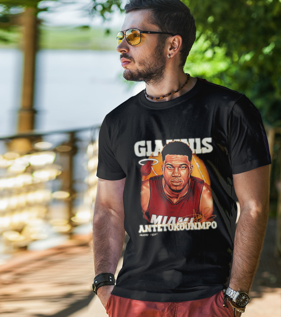 Giannis Antetokounmpo Miami Heat Airbrush T-Shirt