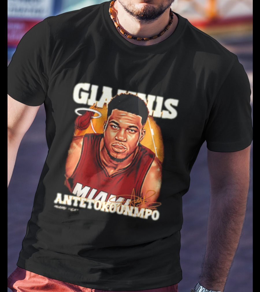 Giannis Antetokounmpo Miami Heat Airbrush T-Shirt