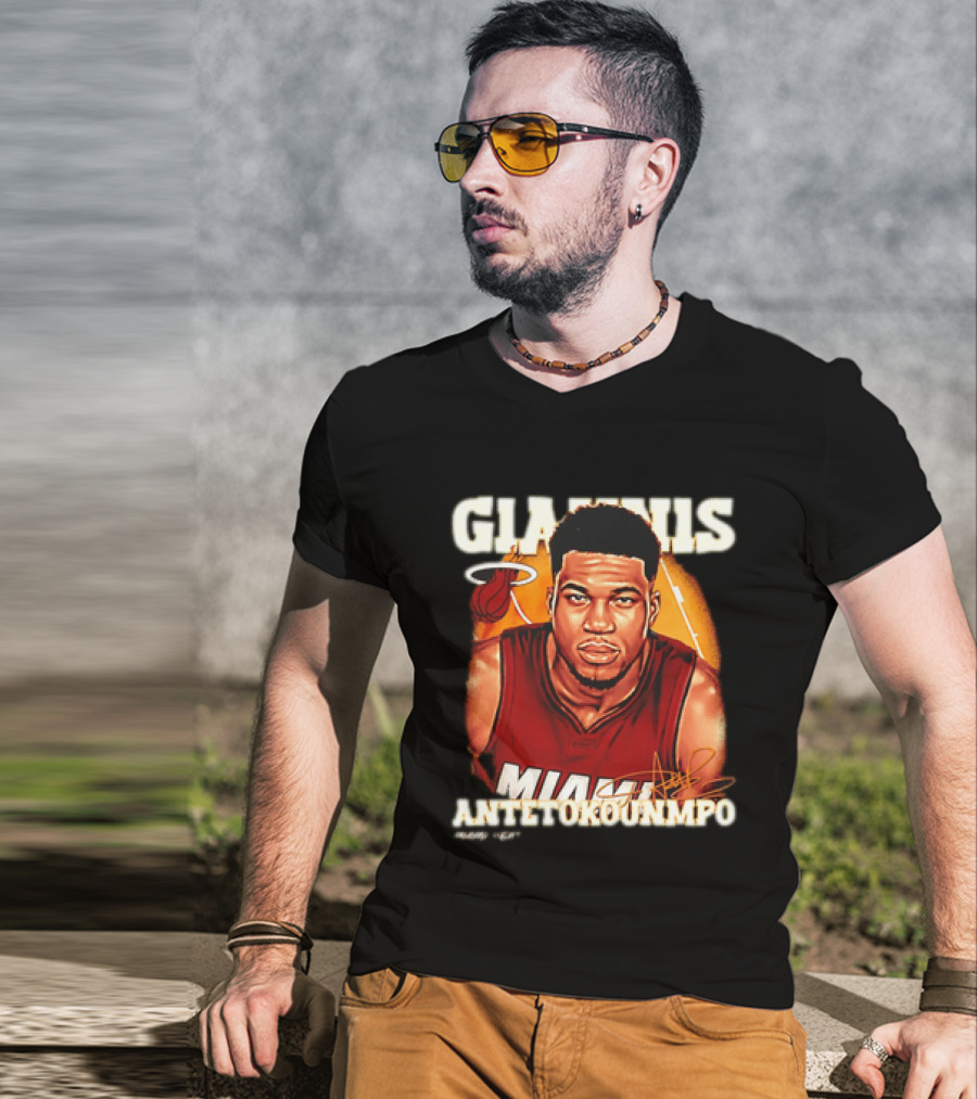 Giannis Antetokounmpo Miami Heat Airbrush T-Shirt