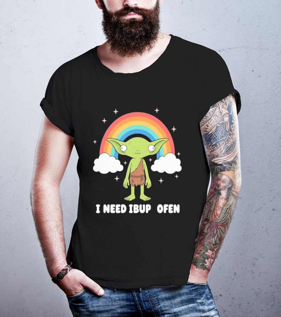 Goblin Rainbow I Need Ibuprofen Cute Fantasy T-Shirt