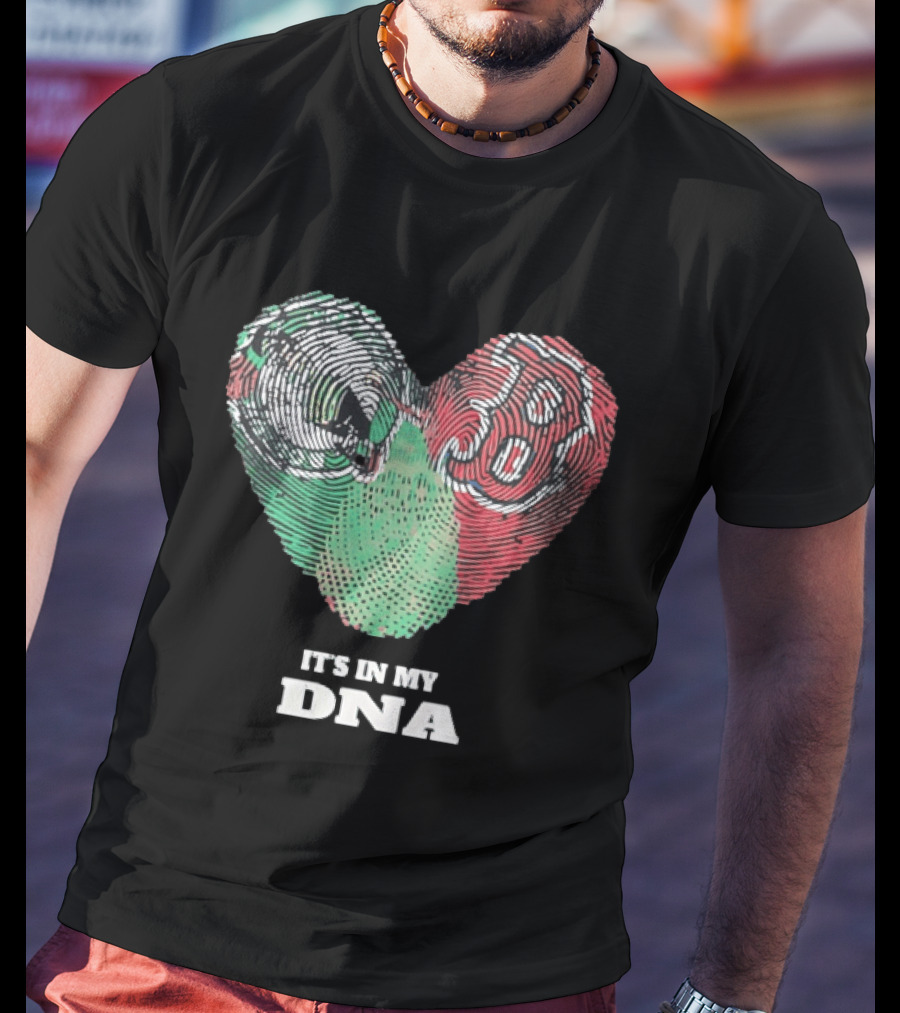 It’s In My DNA Heart Flag T-Shirt
