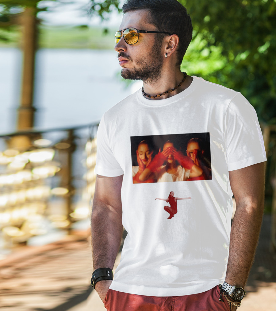 Ariana Grande Eternal Sunshine Red Gloves Three Faces Pose Music Album T-Shirt