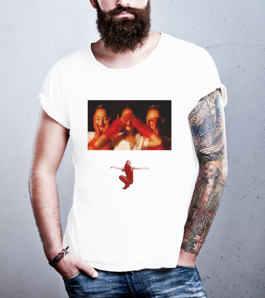 Ariana Grande Eternal Sunshine Red Gloves Three Faces Pose Music Album T-Shirt