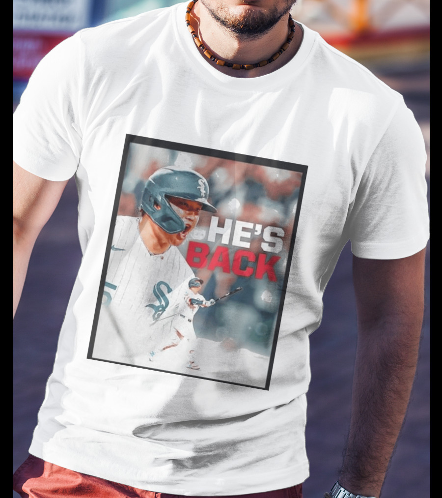 Chicago White Sox Munetaka Murakami He's Back Celebratory Moment T-Shirt