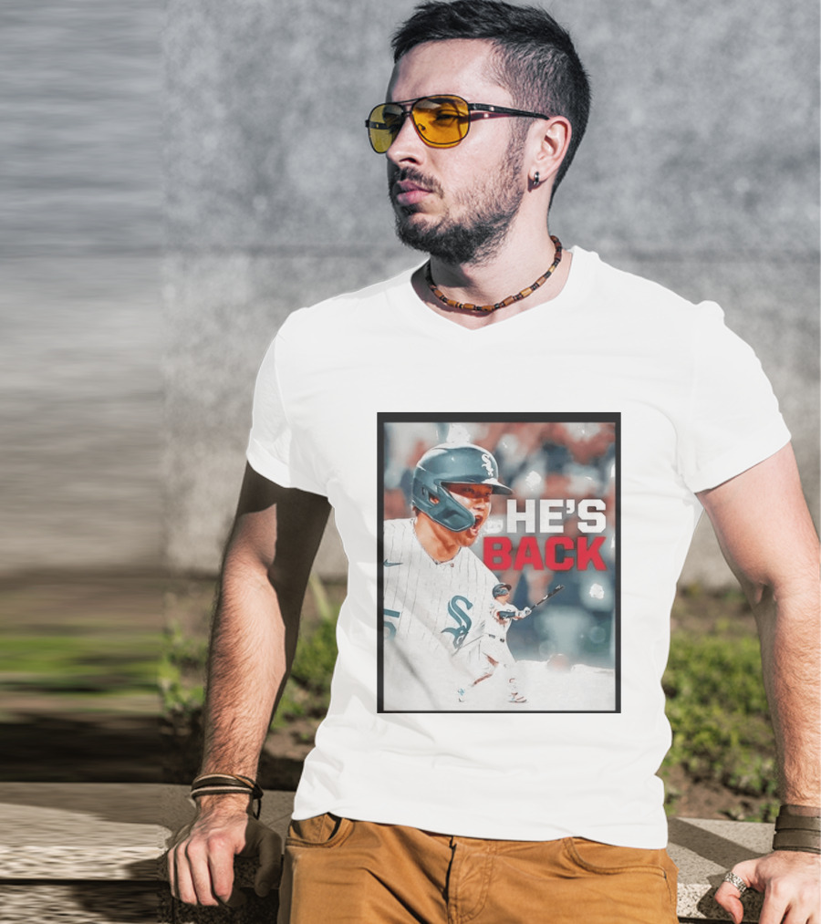 Chicago White Sox Munetaka Murakami He's Back Celebratory Moment T-Shirt