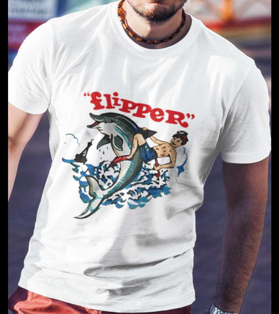 Flipper TV Show Dolphin And Boy Adventure T-Shirt