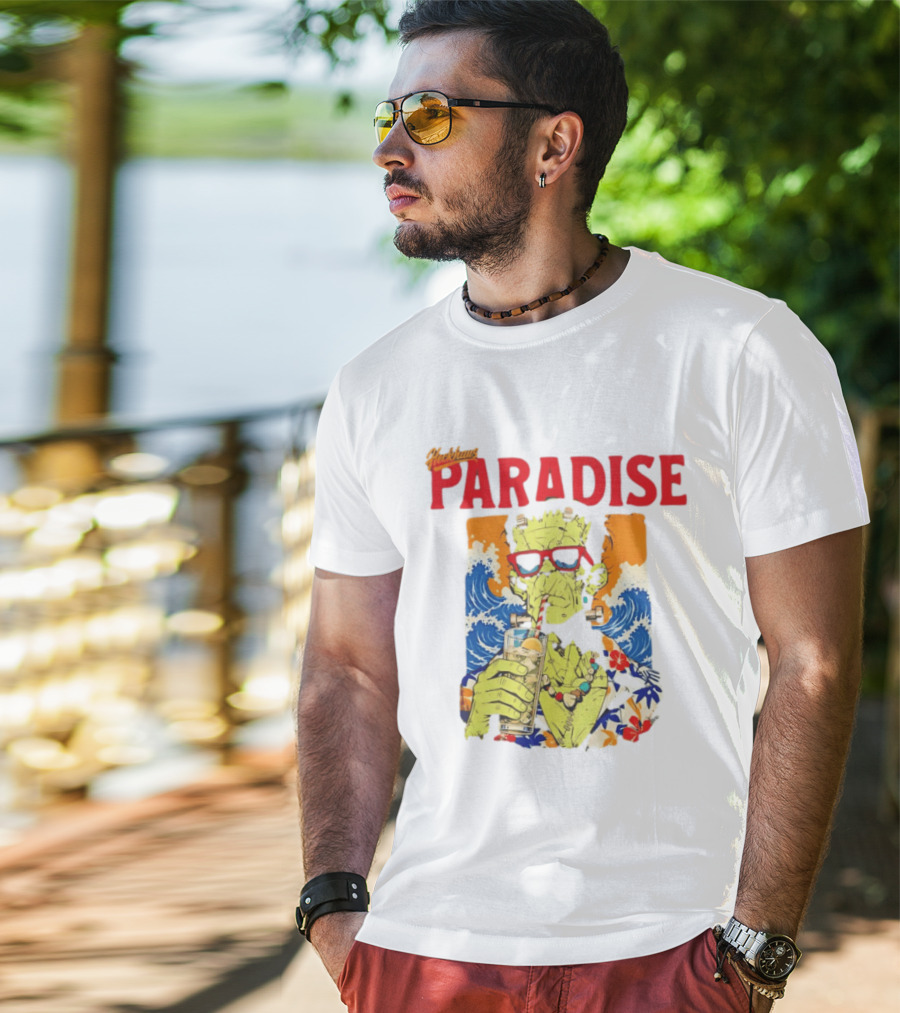 Heckhaus Paradise Frankenstein Hawaiian Waves Drinking Lemon Juice T-Shirt