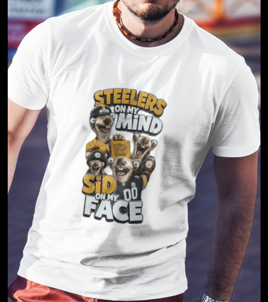 Steelers On My Mind Sid On My Face Terrible Towel Googly Eyes 00 T-Shirt