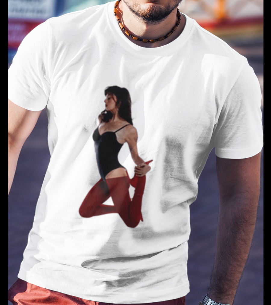 Rebecca Black Age Of The Exhibitionist Red Bodysuit And Stockings T-Shirt