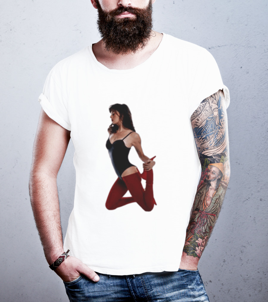 Rebecca Black Age Of The Exhibitionist Red Bodysuit And Stockings T-Shirt