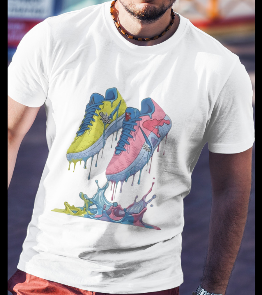 Safety Green Ja 3 Kool Aid Dripping Sneakers Censored T-Shirt