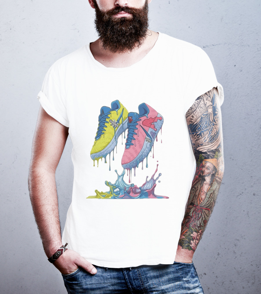 Safety Green Ja 3 Kool Aid Dripping Sneakers Censored T-Shirt