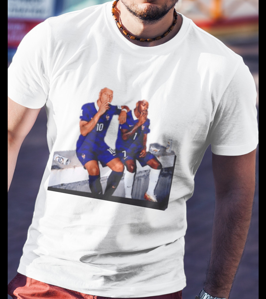 Kylian Mbappe And Ousmane Dembele Smoking And Drinking T-Shirt