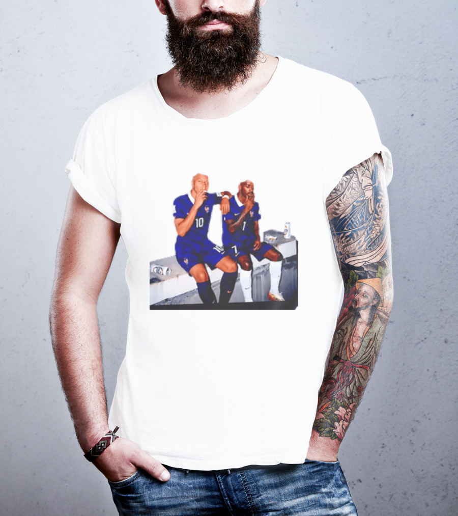 Kylian Mbappe And Ousmane Dembele Smoking And Drinking T-Shirt