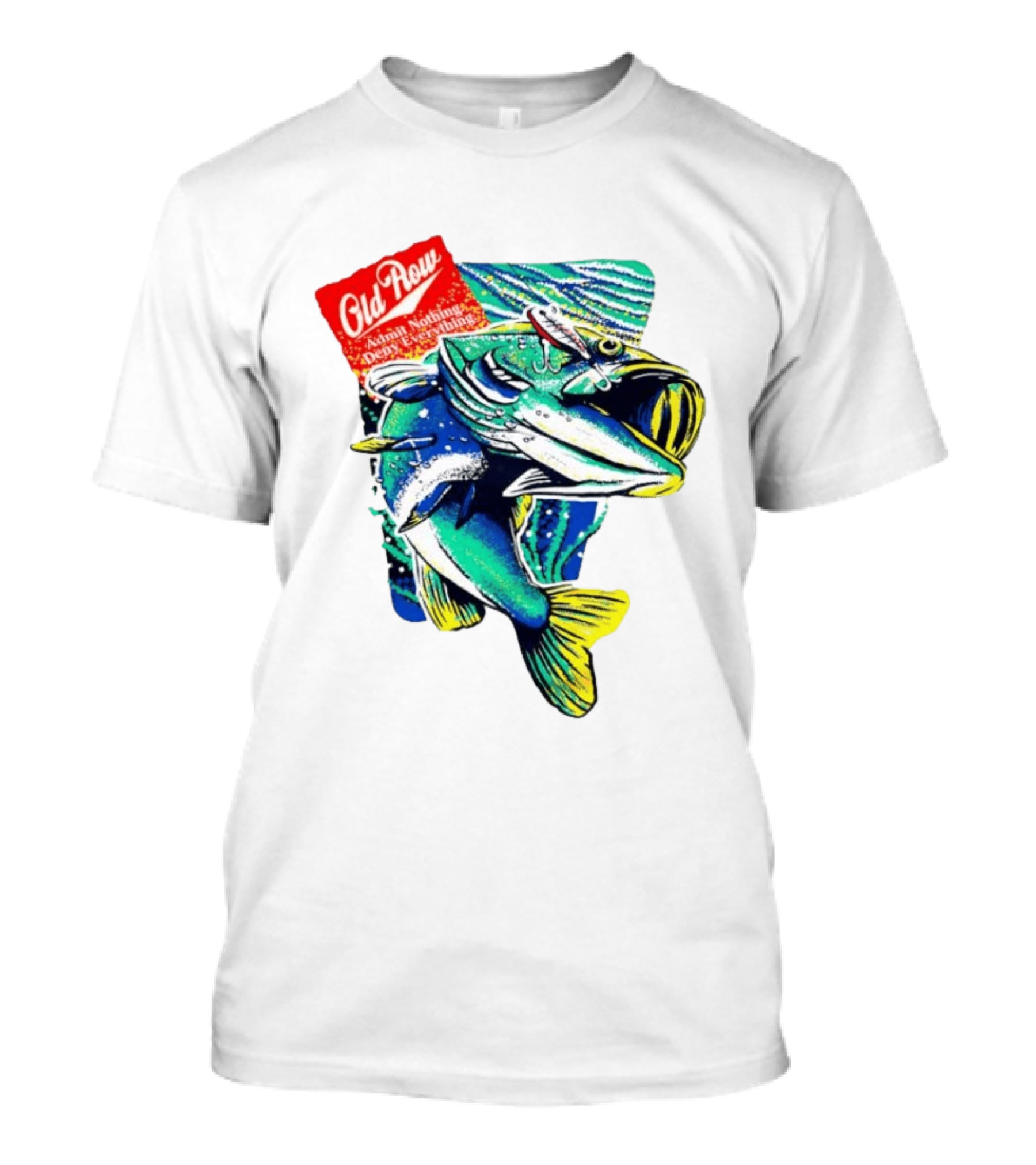 Old Row Largemouth Bass Admit Nothing Deny Everything Fishing T-Shirt