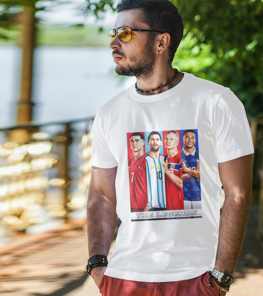 The Legends Ronaldo Messi Haaland Mbappe Football Stars T-Shirt