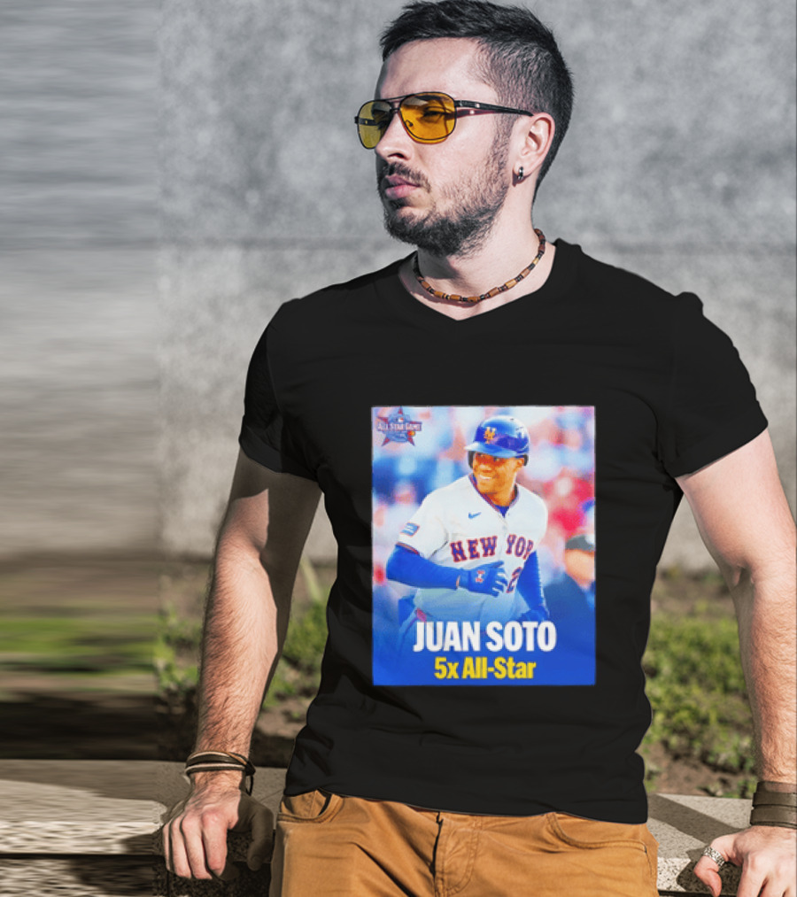All Star Game 2026 New York Mets Juan Soto 5x All Star T-Shirt