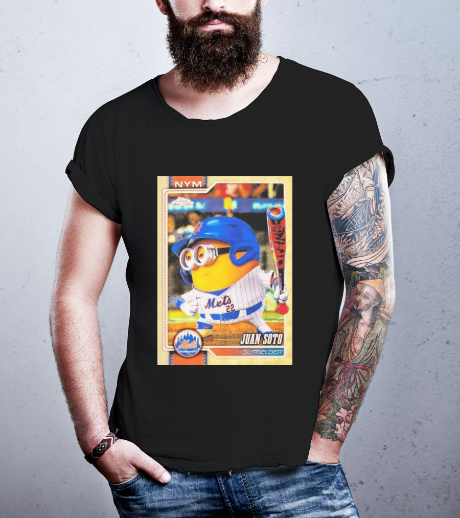 Juan Soto Minions Superfractor New York Mets MLB Topps Chrome 2026 Outfielder T-Shirt