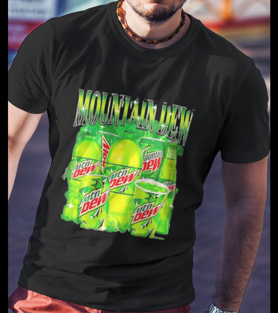Mountain Dew Green Beverage Collection Bottles And Cans T-Shirt