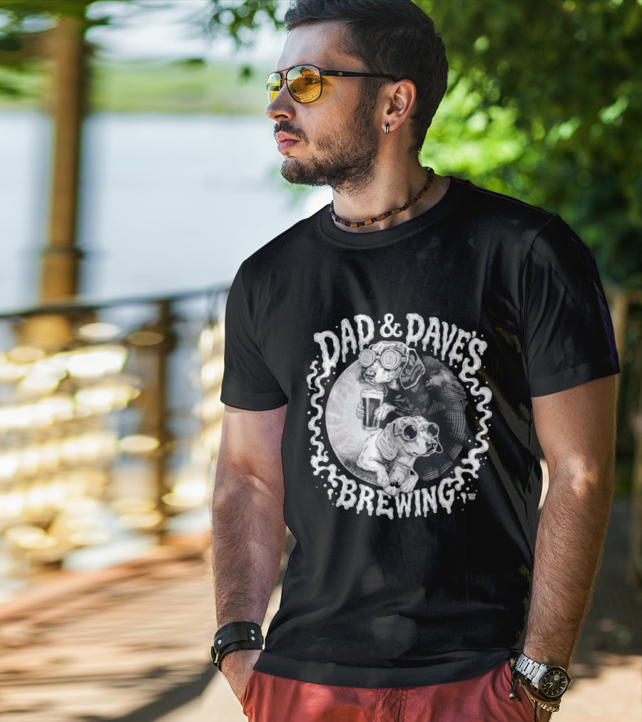 Dad & Dave's Brewing Dogs With Goggles T-Shirt