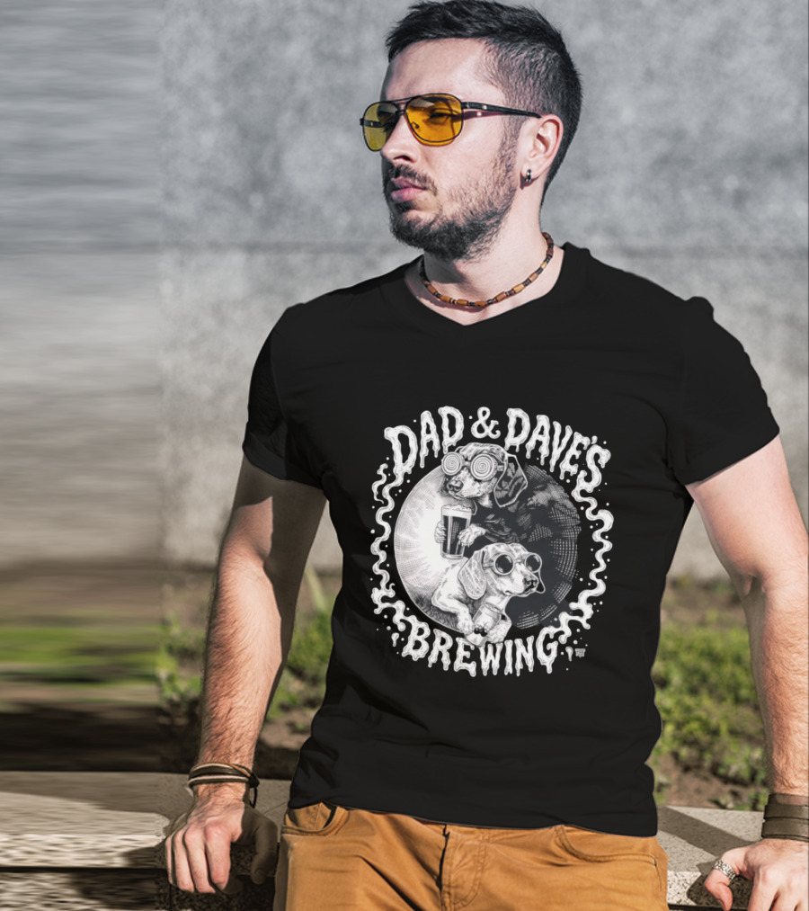 Dad & Dave's Brewing Dogs With Goggles T-Shirt