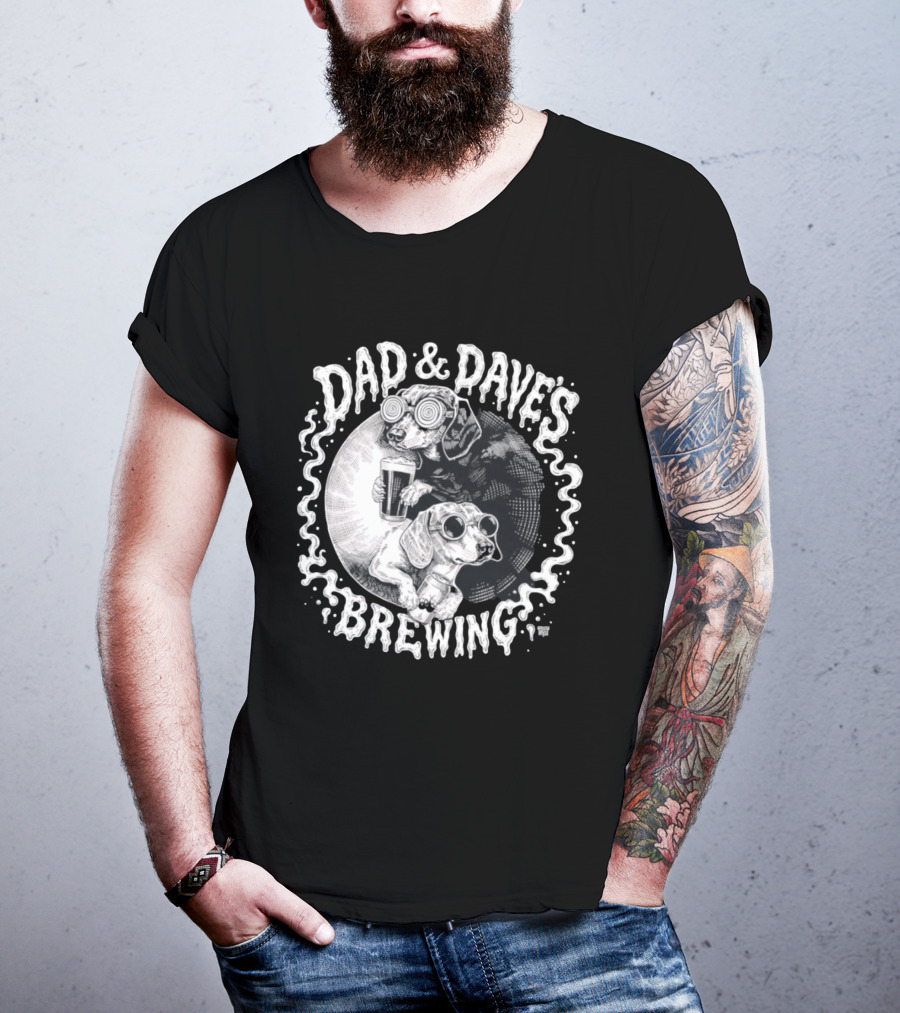 Dad & Dave's Brewing Dogs With Goggles T-Shirt