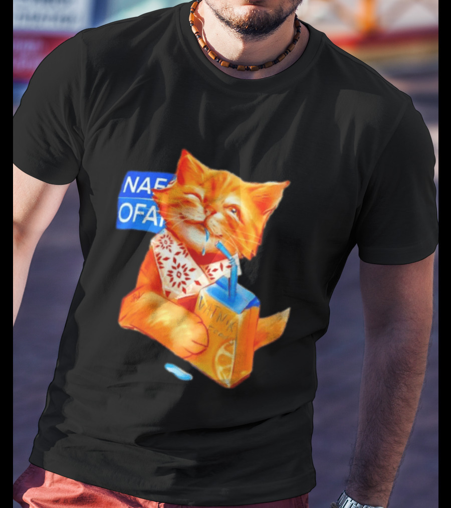 NAFO Fella Orange Cat Drinking VATNIK Tears T-Shirt
