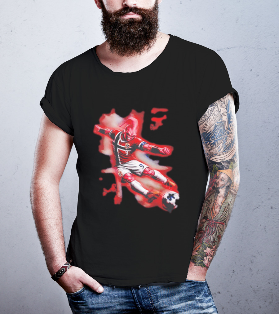Erling Haaland Majin Buu Norway Football 9 Soccer Fusion T-Shirt