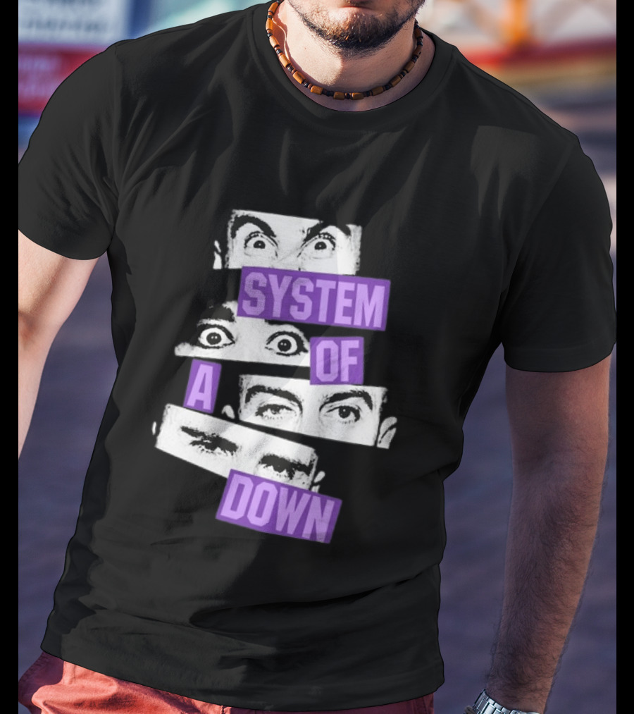 Original System Of A Down Soad Eu Uk Tour 2026 Toxic City System Down Eyes T-Shirt