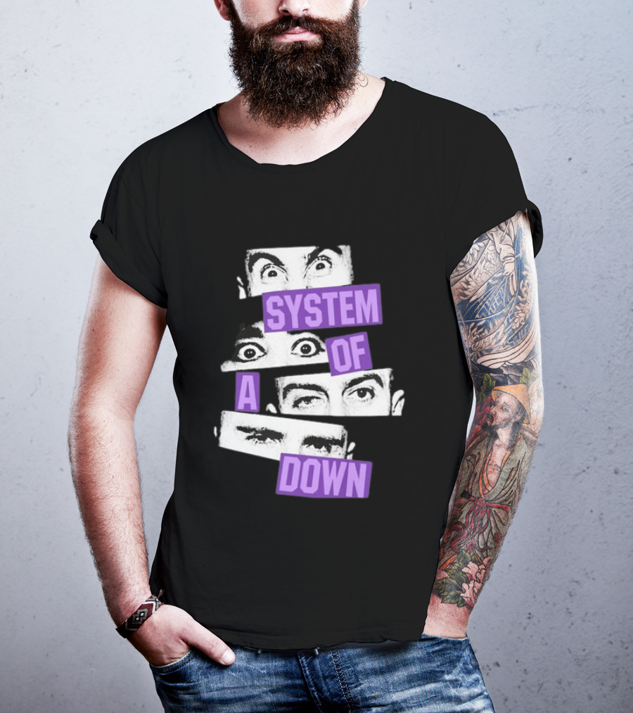 Original System Of A Down Soad Eu Uk Tour 2026 Toxic City System Down Eyes T-Shirt