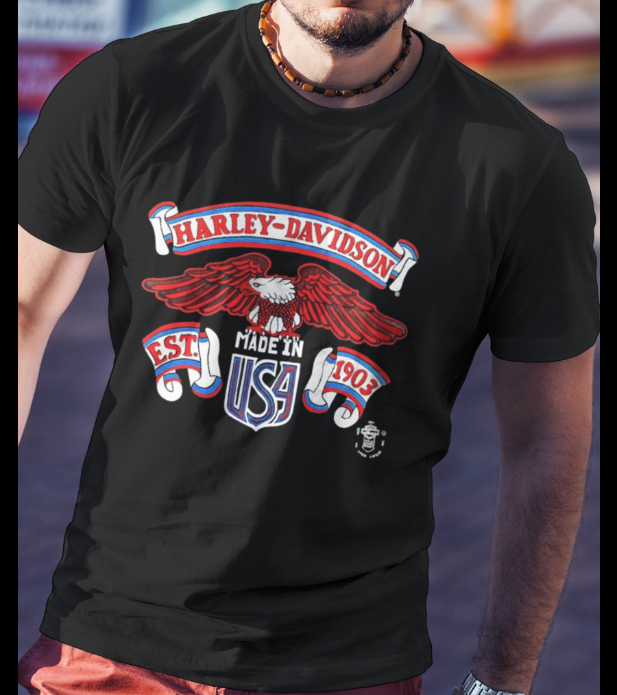 Harley Davidson Eagle Made In USA Est 1903 T-Shirt