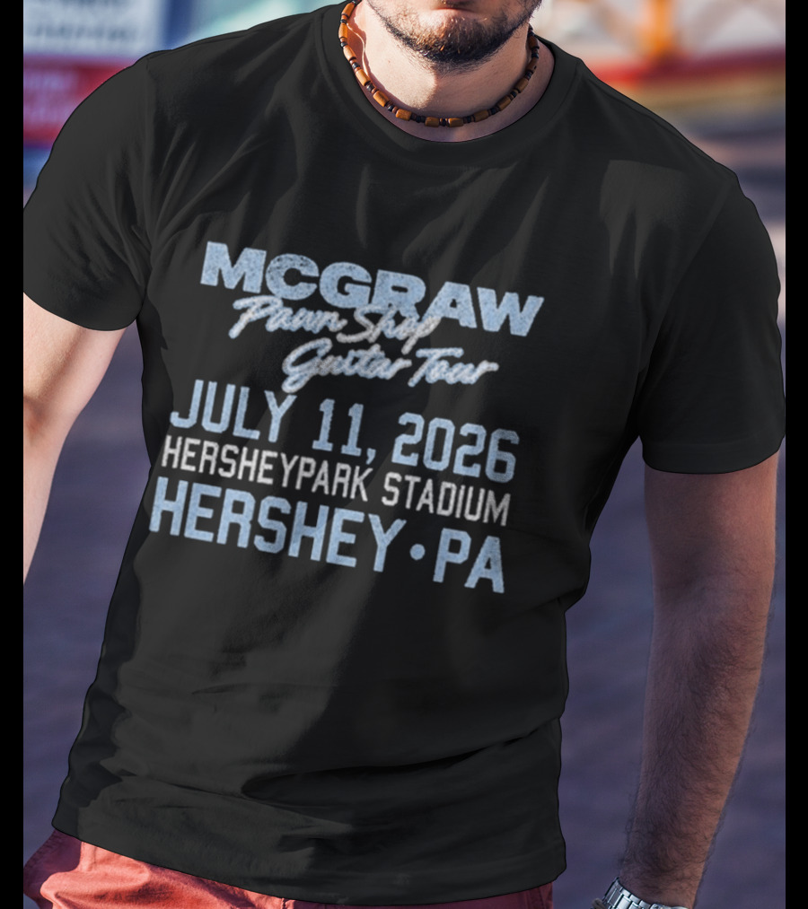 Tim McGraw Standing Room Only Tour July 11 2026 Hersheypark Stadium Hershey PA T-Shirt