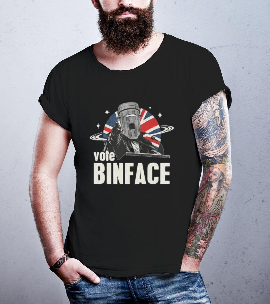 Vote Binface UK Political Satire Union Jack Space T-Shirt