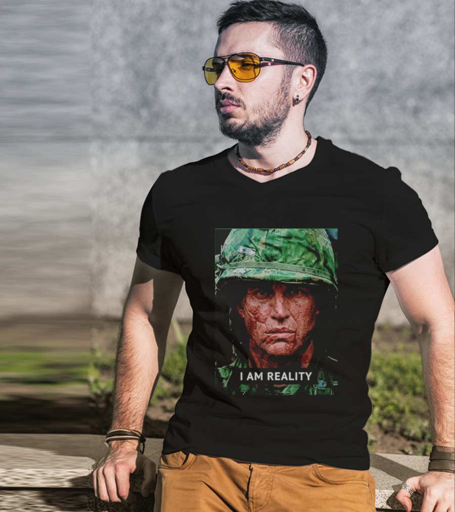 I Am Reality Camouflage Soldier Face T-Shirt