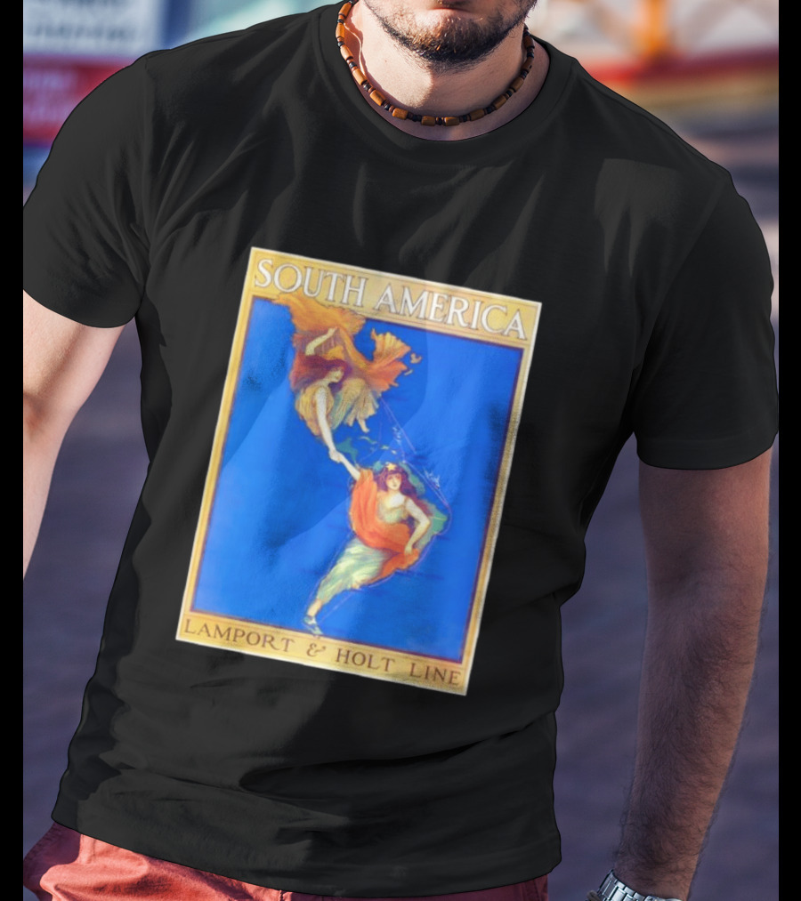 South America Lamport And Holt Line Travel With Women Map T-Shirt