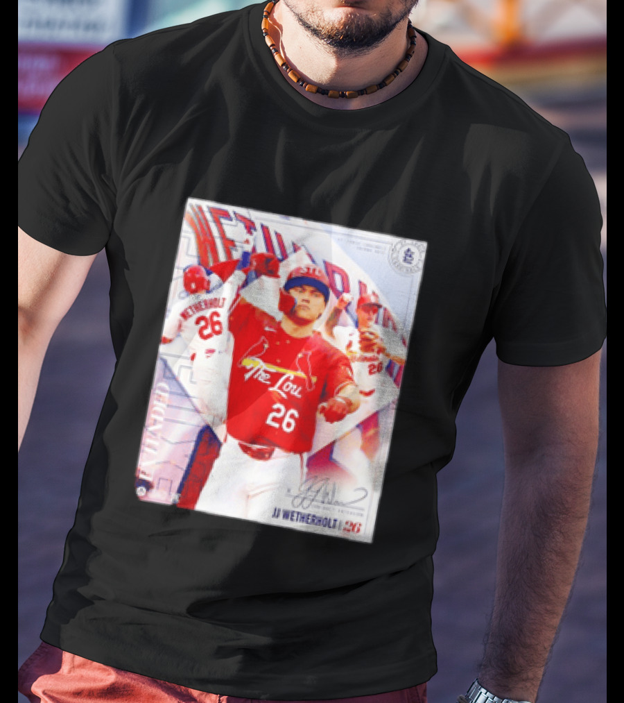 St. Louis Cardinals JJ Wetherholt 26 MLB Fan Memorabilia T-Shirt