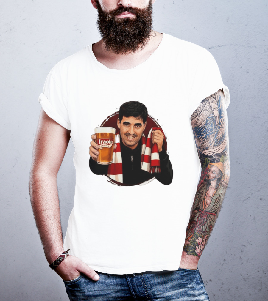 Andoni Iraola Athletic Club Bilbao Beer Glass Scarf Fan T-Shirt