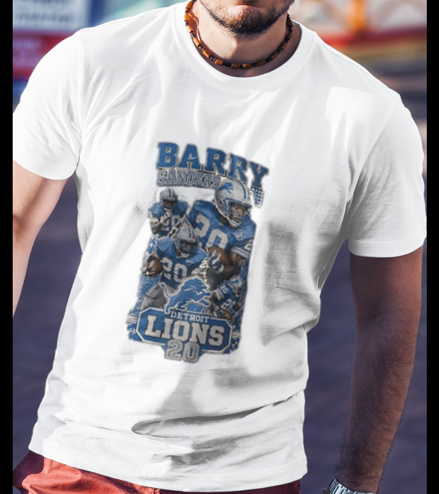 Barry Sanders Detroit Lions 20 NFL Football Legend T-Shirt