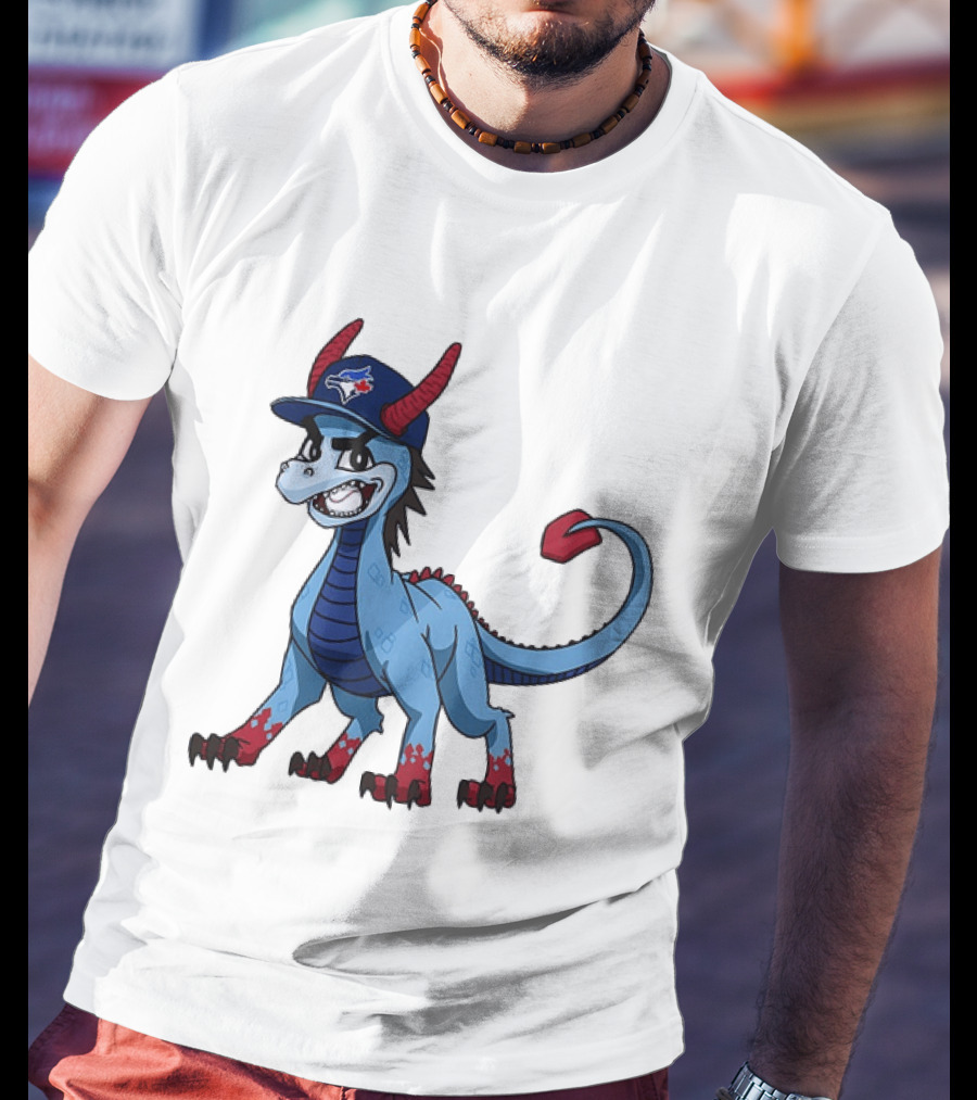 Toronto Blue Jays MLB Baseball Blue Dragon Hat T-Shirt