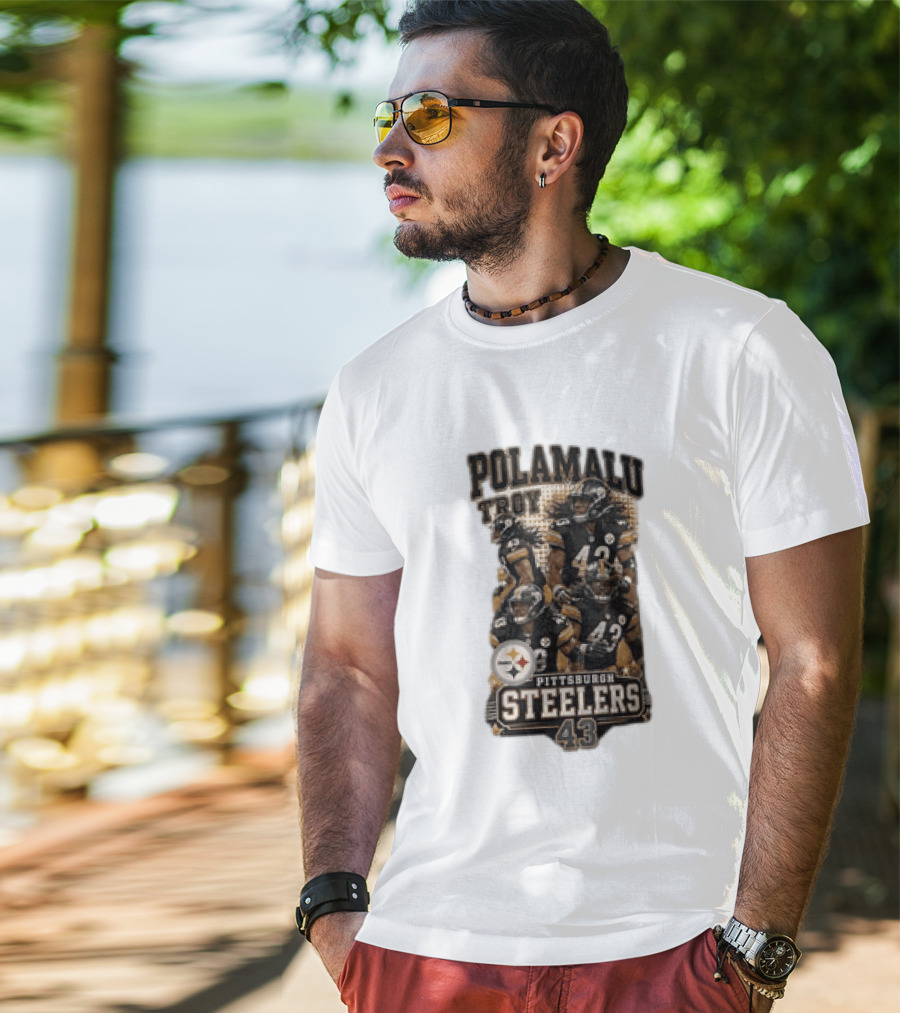 Pittsburgh Steelers Polamalu Troy 43 Football Player Steelers T-Shirt