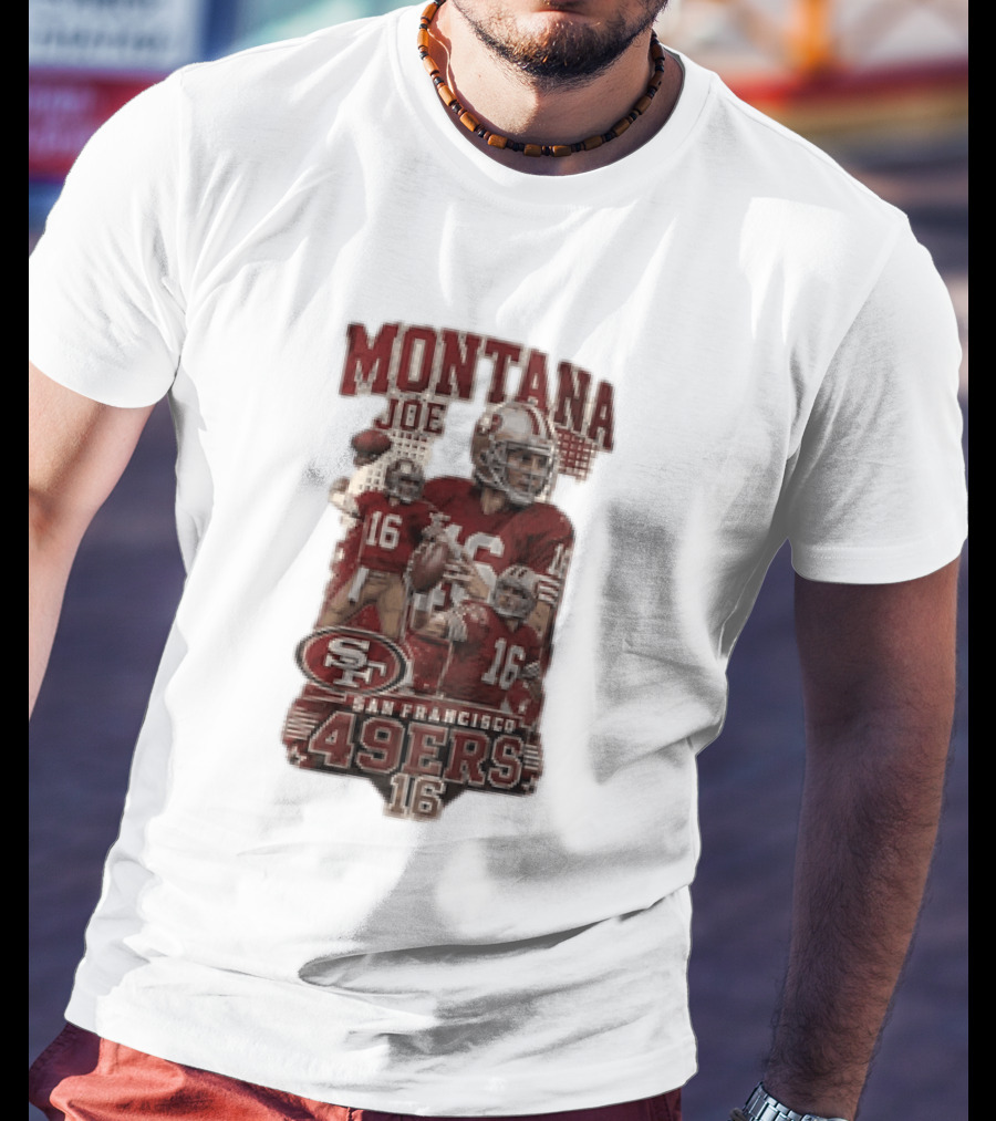 San Francisco 49ers Montana Joe 16 Football Player T-Shirt