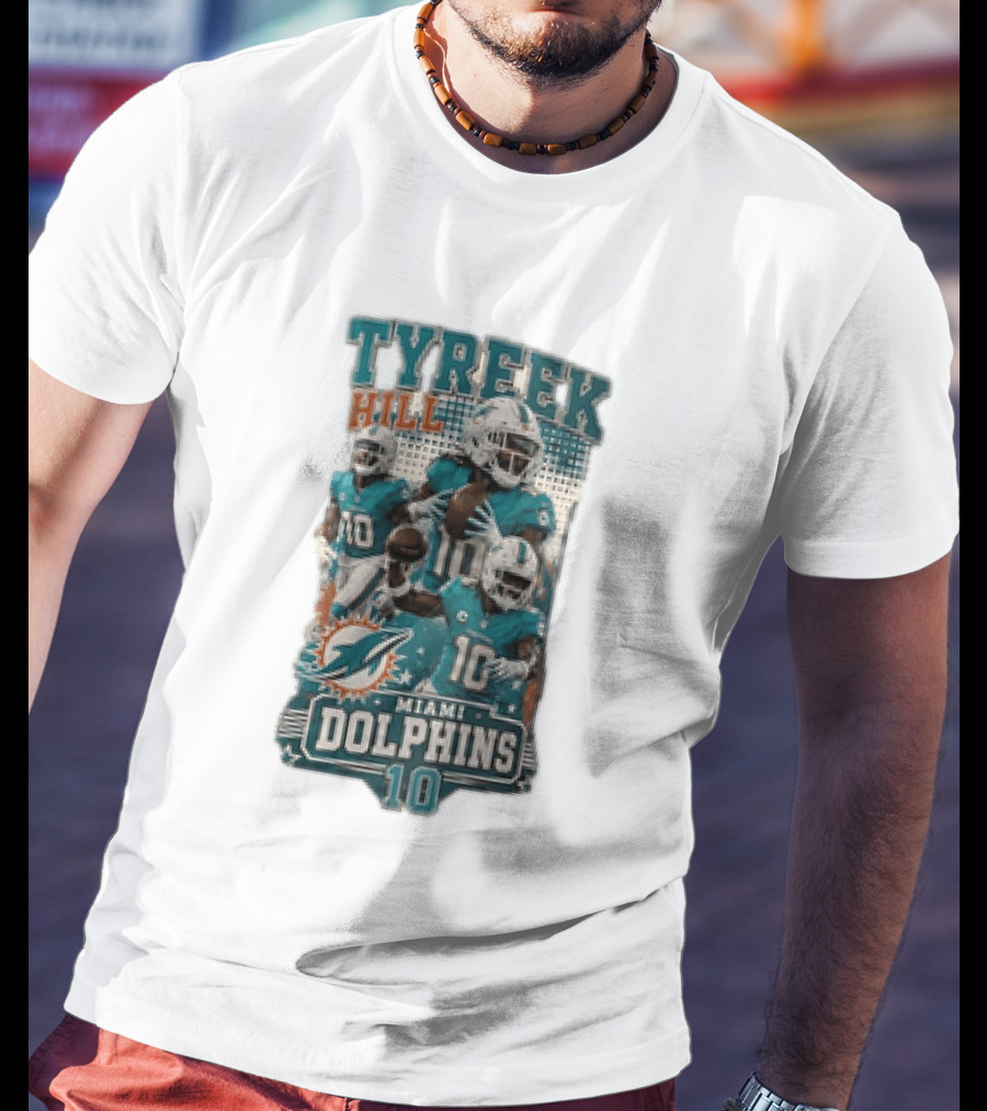 Tyreek Hill Miami Dolphins 10 Football T-Shirt