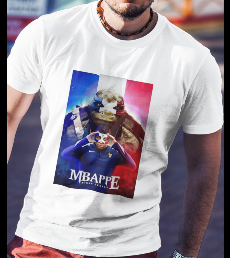 Mbappe France National Football Ninja Turtle T-Shirt