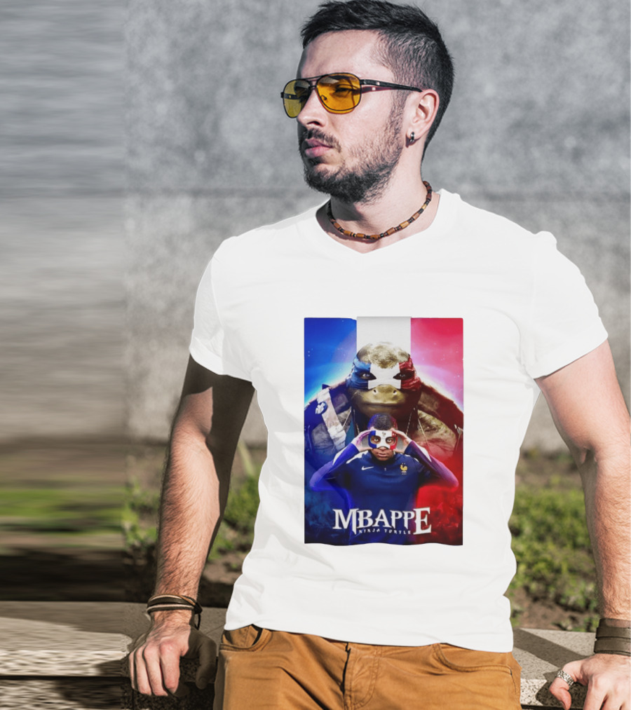 Mbappe France National Football Ninja Turtle T-Shirt