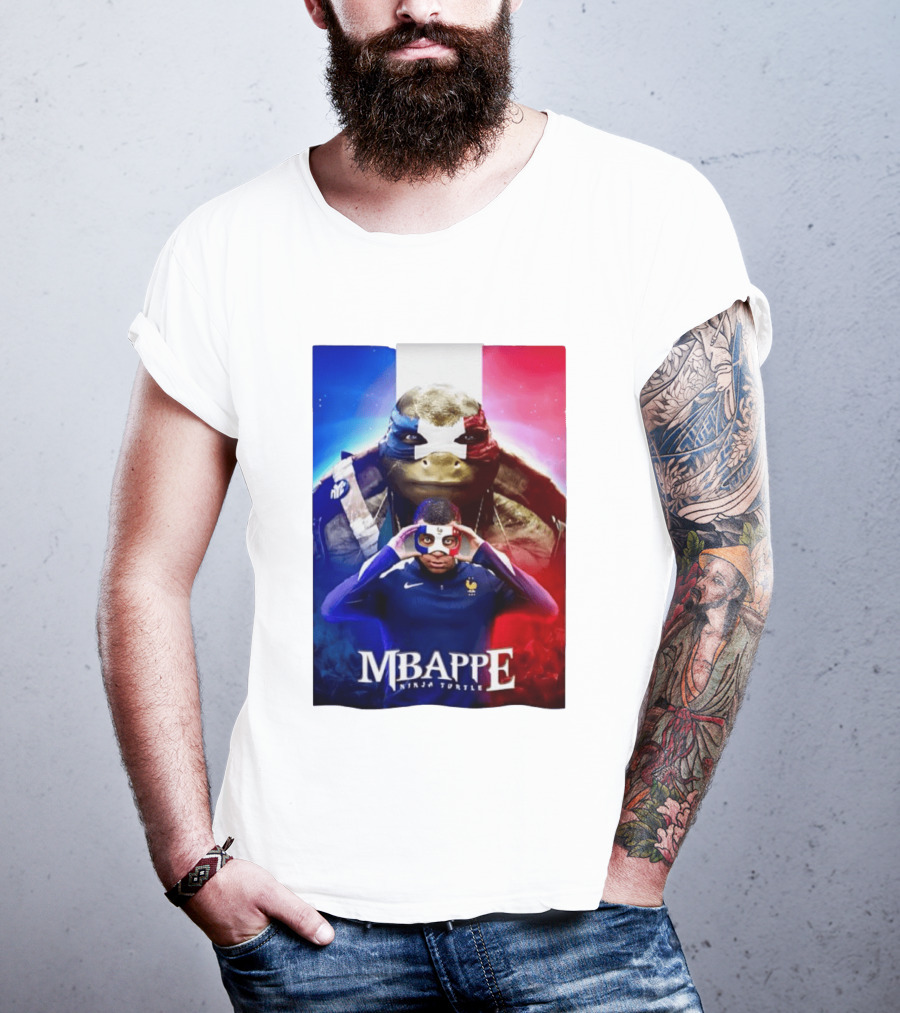 Mbappe France National Football Ninja Turtle T-Shirt
