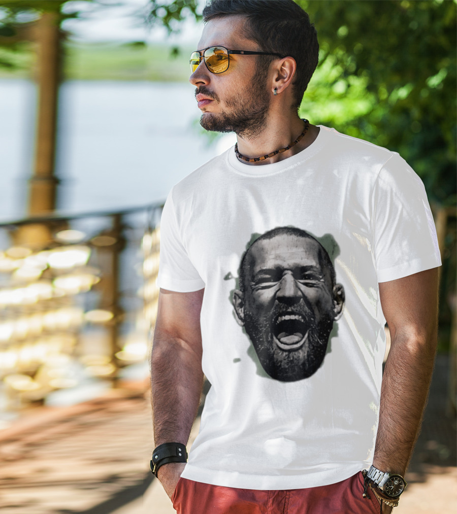UFC Fighter Yelling Conor McGregor Fight Champion Face T-Shirt