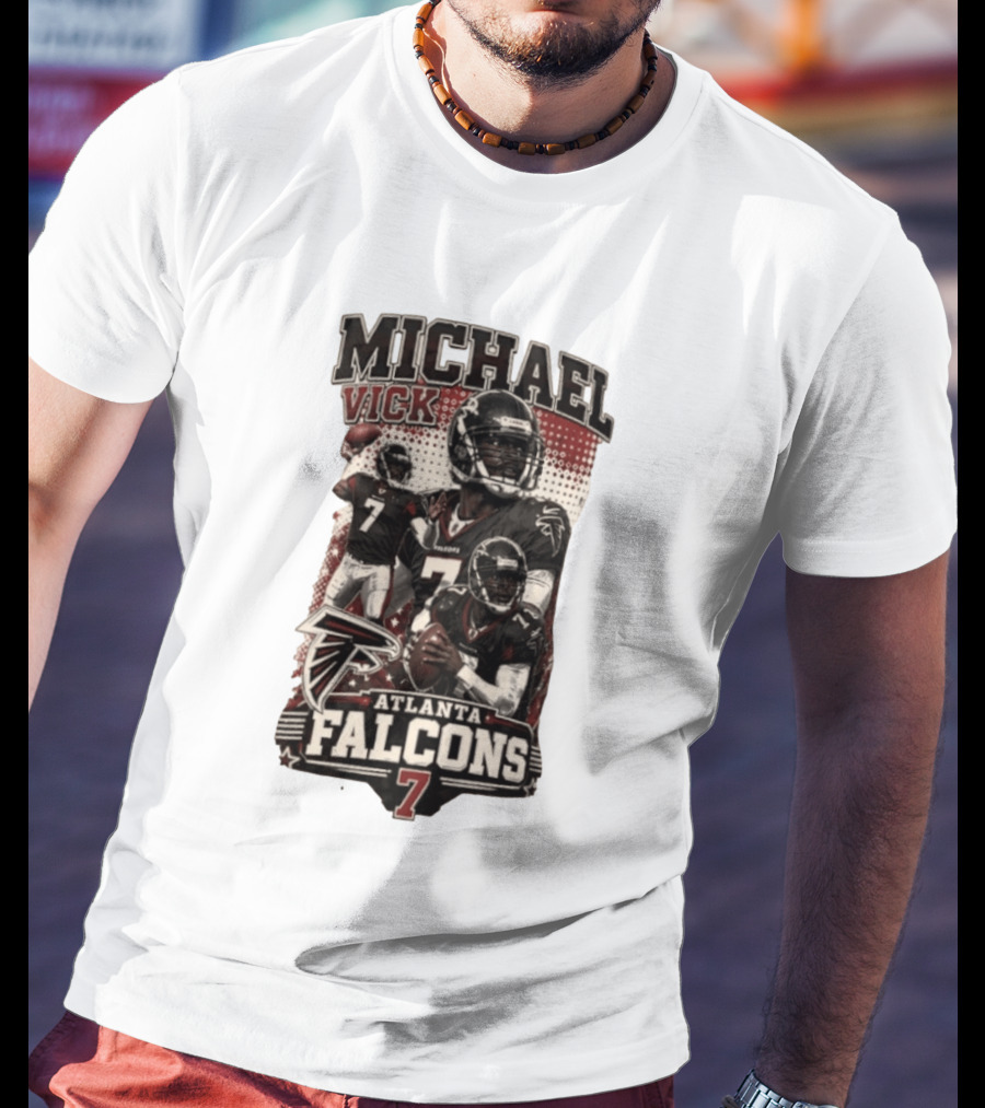 Michael Vick Atlanta Falcons Quarterback 7 Football T-Shirt