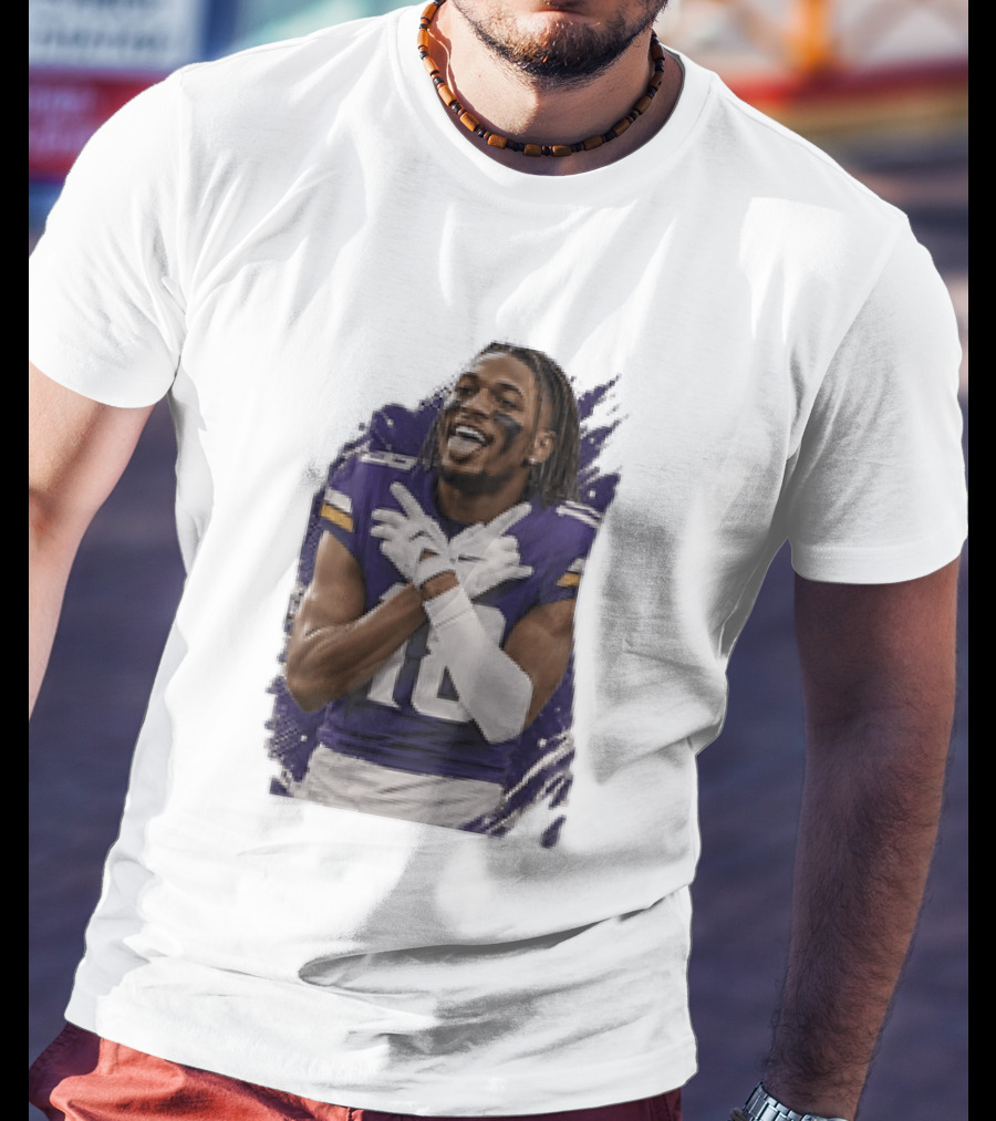 Minnesota Vikings Justin Jefferson Number 18 Football Player T-Shirt