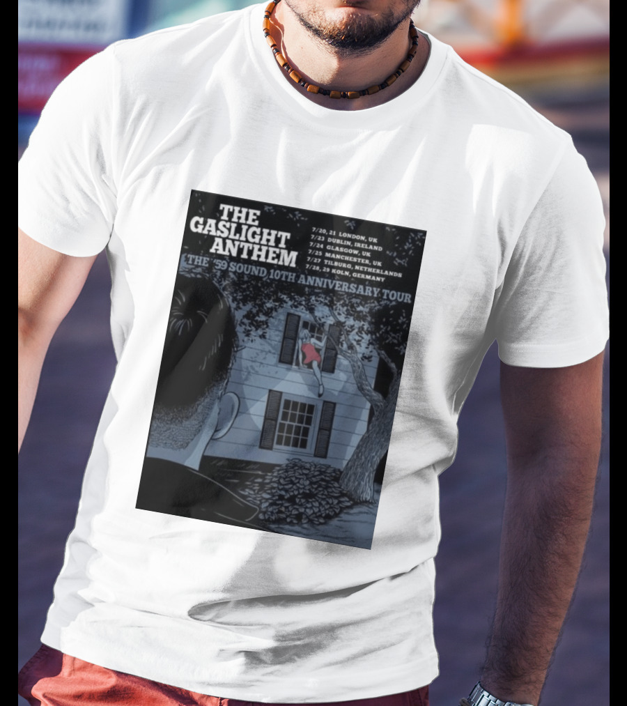The Gaslight Anthem The '59 Sound 10th Anniversary Tour London Dublin Glasgow Manchester Tilburg Koln T-Shirt