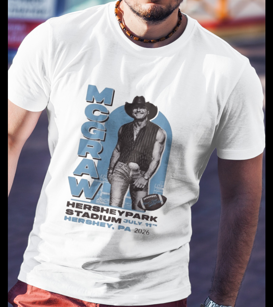 MCGRAW Hersheypark Stadium July 11th Hershey PA 2026 Football T-Shirt